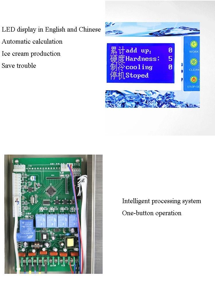 Desktop Summer 3 Flavor Soft Ice Cream Machine Automatic Yogurt Ice Cream Making Machine with CE ISO Certification