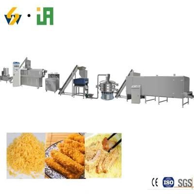 Industrial Double Screw Extruded Bread Crumbs Snack Food Production Line