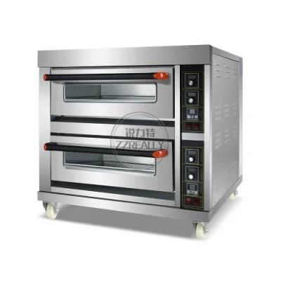 2 Decks 2 Trays Commercial Electric Baking Oven Cake Pizza Bread Oven Bakery Machines ...