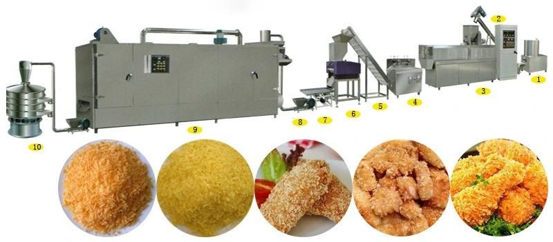 Automatic Panko Bread Crumbs Snacks Puff Food Making Machine
