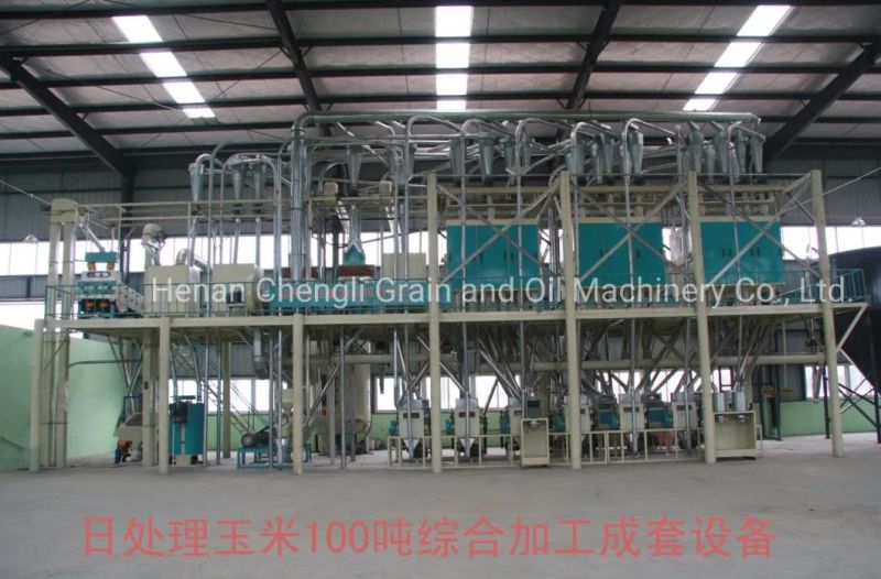 Complete Corn Maize Degerming Peeling Flour Grinding Milling Equipment with Packaging