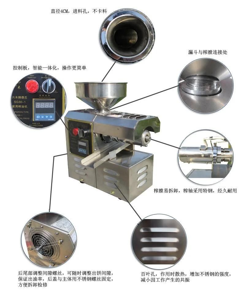 Small Olive Oil Press Peanut Sesame Almond Mini Oil Mill