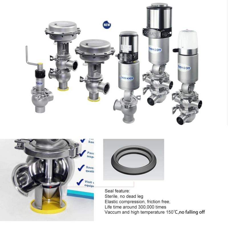 3A Certified Air Operated Shut-off Divert Valve for Beverage Dairy