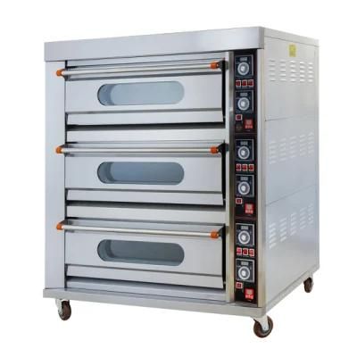 Baking Equipment 3 Deck 6 Trays Electric Oven for Commercial