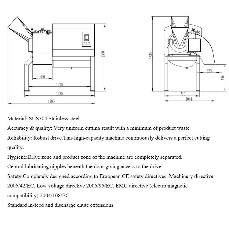 Made in China Heavy Duty Chicken Meat Dicer Machine