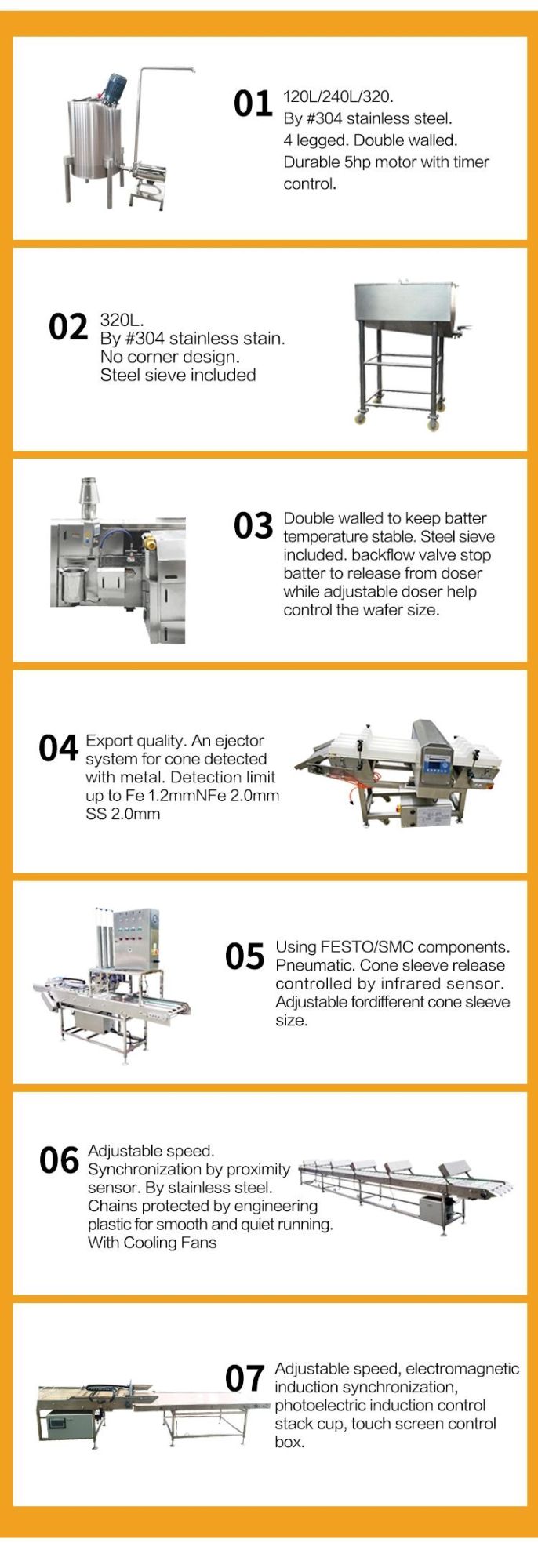 93 Pieces of 240*240mm Baking Template Automatic Multi Functional Roll Type Waffle Cracker Production Line