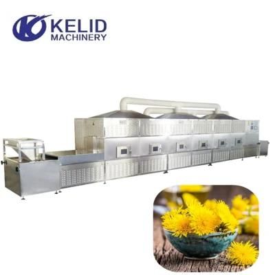 Industrial Full Automatic Microwave Herb Fixation Dandelion Fixing Machine