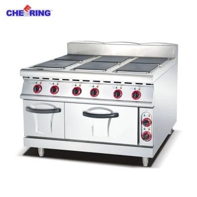 Commercial Electric Range with 6-Hot Plate &amp; Oven