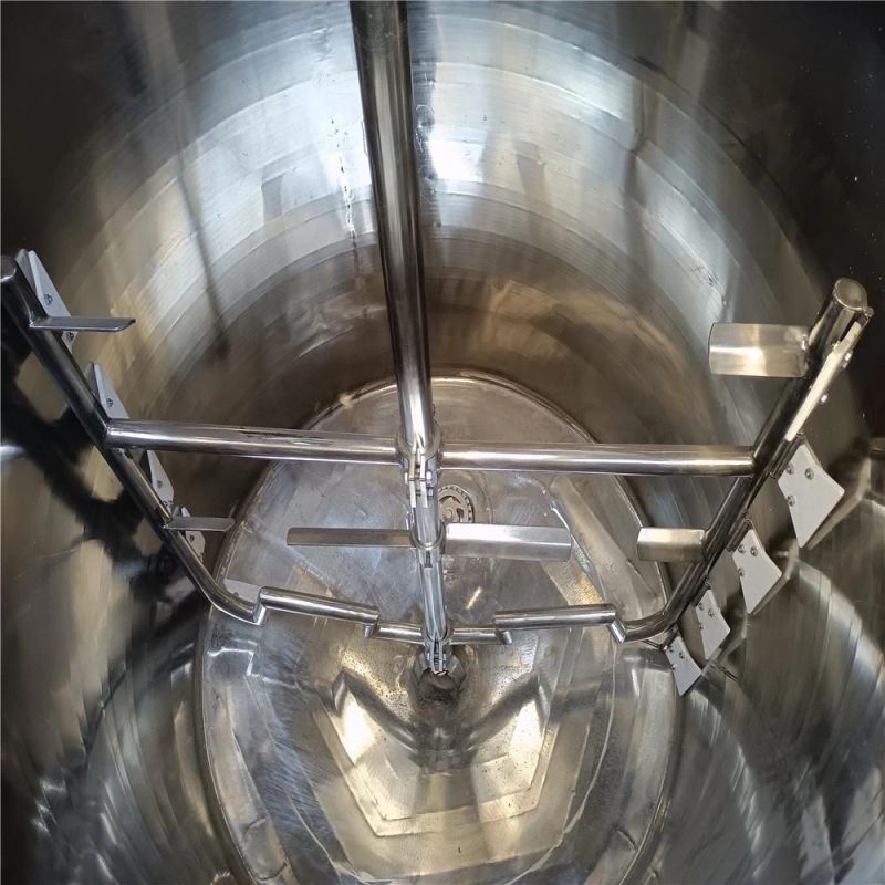 Sanitary Stainless Steel Juice Liquid Dairy Beverage Jacketed Heating Mixing Equipment Factory