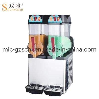 Commercial Slush Machine with Double Vats Juice Dispenser