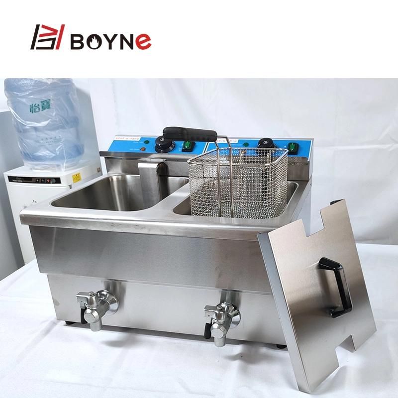 12L-2 Double Tank Electric Commercial Fryer for Fried Snack Food Use for Bakery