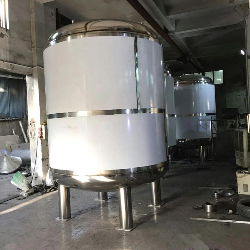 3000L 6000L 10000L Sanitary Stainless Steel Steam Heating Mixer Tank