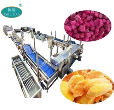 Frozen Fruits Processing Line Strawberry Mango Pineapple, Dragon Fruit Processing Machines