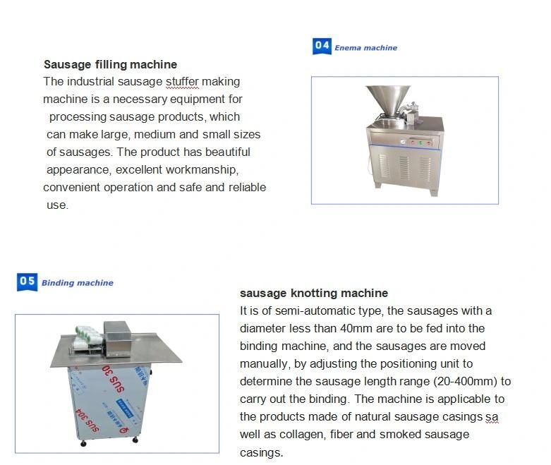 Sausage Production Line Automatic Sausage Filler Machine Line Scale Sausage Making Machine Production Line Small Sausage Production Line