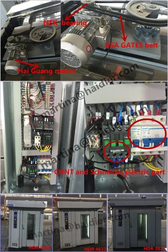 Food Equipmen Rotary Rack Oven with Gas Diesel Electric Power