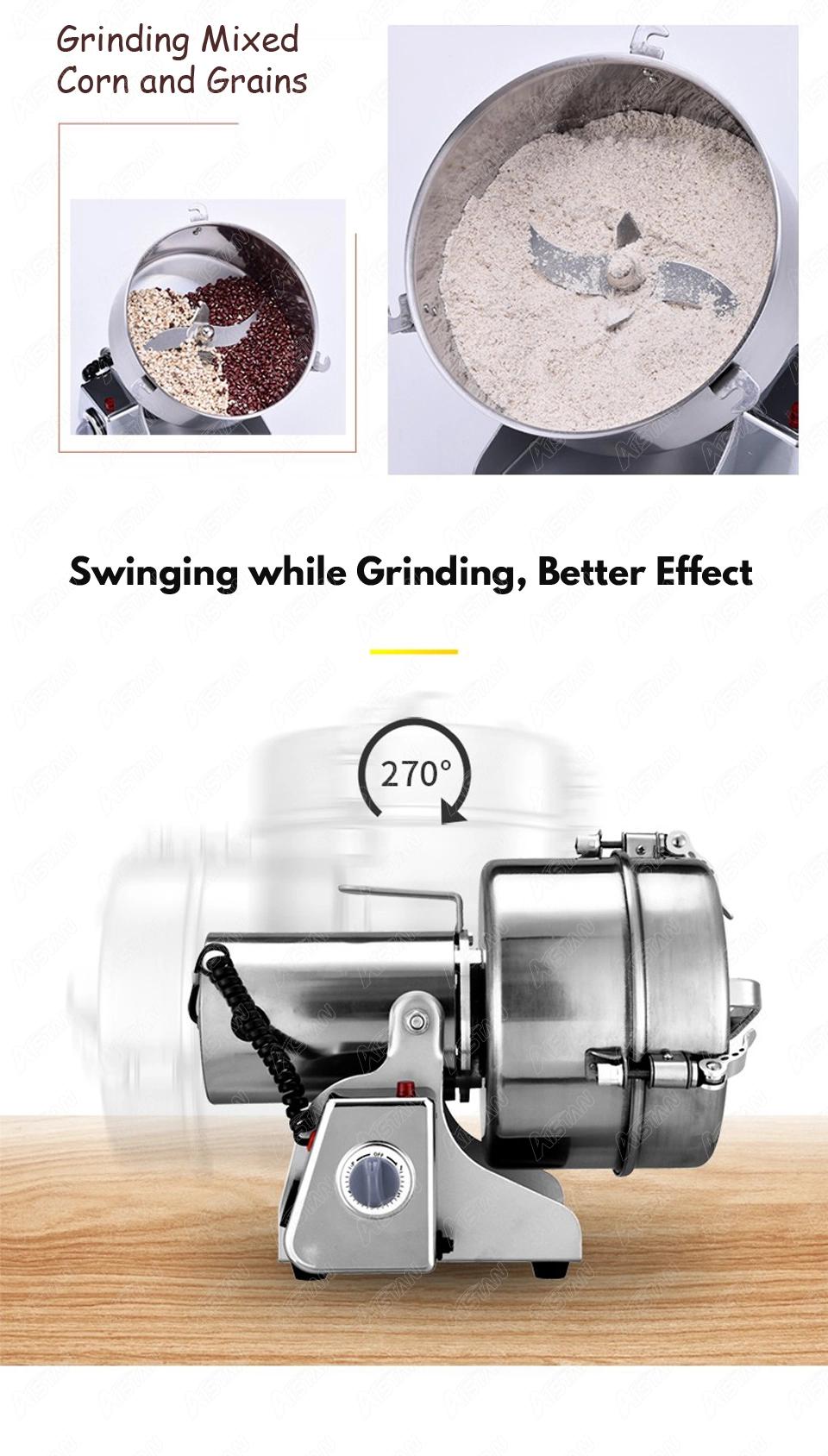 1000A Multi-Function Food Solid Herbs Powder Grinder Corn Grinder Mini Wheat Grinder Electric High Power