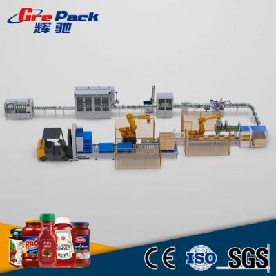 Automatic Sauce Filling Line for Glass Plastic Jar Paste Ketchup Production Line