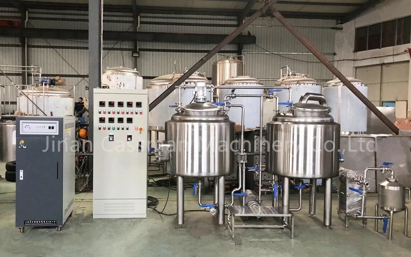 Cassman SUS304 Steam Heating 2 Vessles 1000L Brewery Equipment for Bar