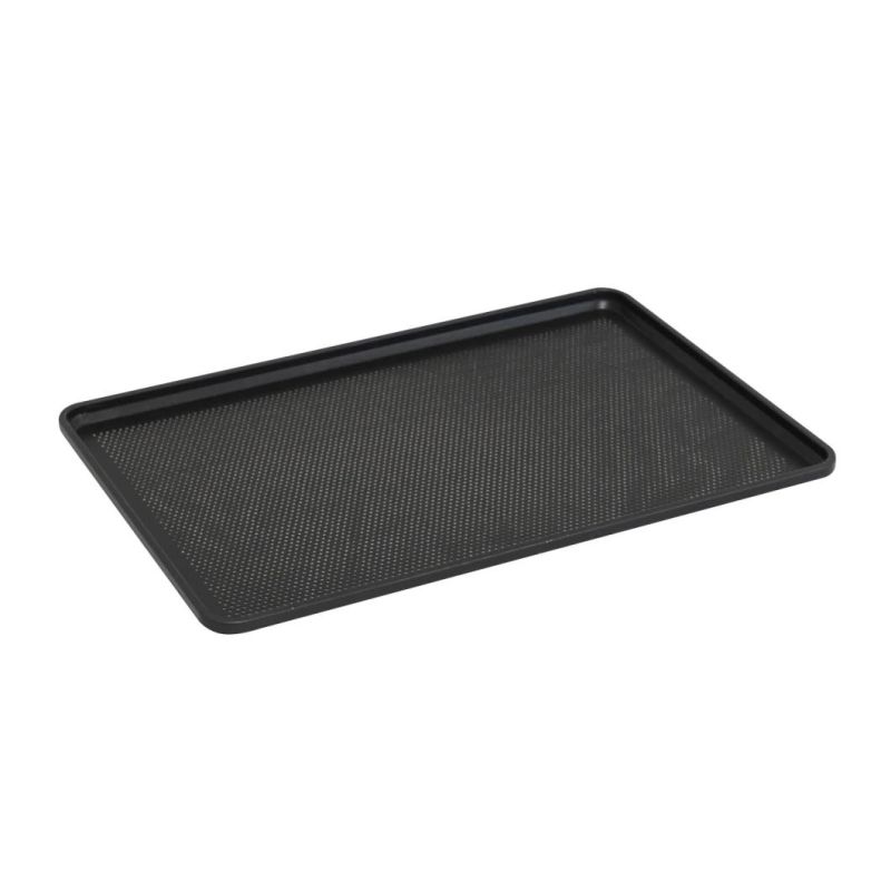 Rk Bakeware China-Perforated 3 Side Baking Tray Teflon Coated -18&16 Inch