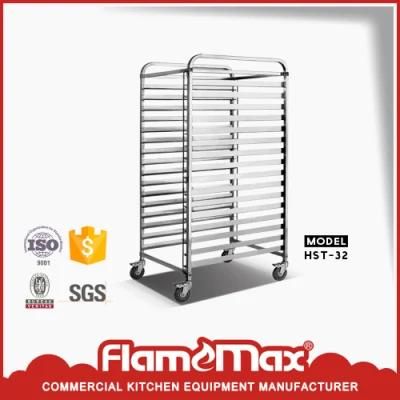 Stainless Steel 32-Pan Trolley for Oven (HST-32)