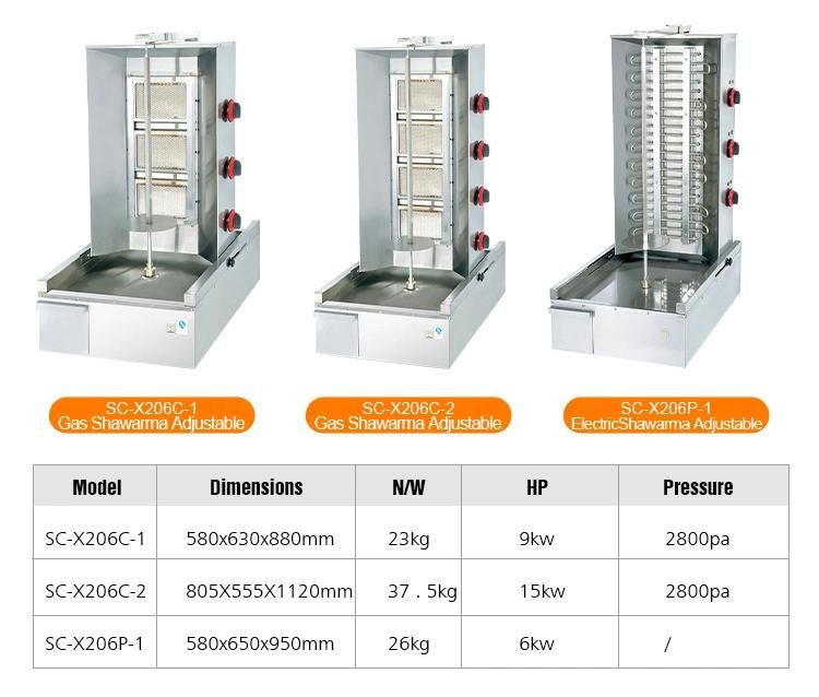 Commercial Gas Shawarma Adjustable Barbecue Burner