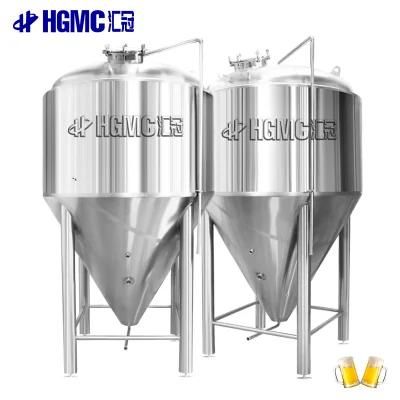 5000L Double Walled Cooling Jacket Conical Beer Fermenter Stainless Steel Beer ...