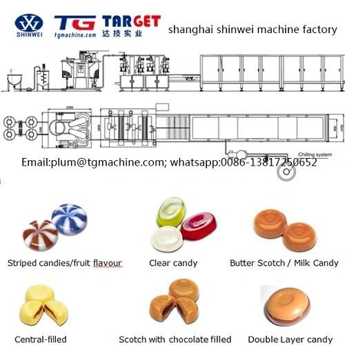 Two Color Two Flavor Kopiko Hard Candy Depositing Complete Machine Line