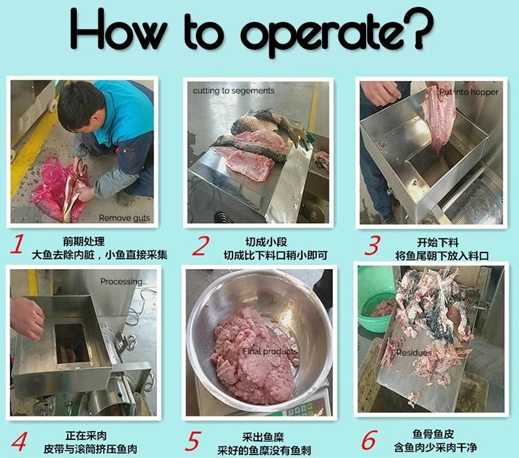 Good Reputation Fish Meat and Bone Separator Machine/ Fish Deboning Machine