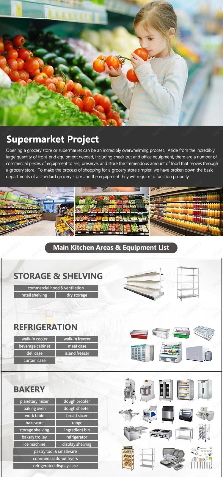 OEM/ODM Professional Custom Groceries Equipment Supermarket Shelves Refrigerator Equipment for Supermarket