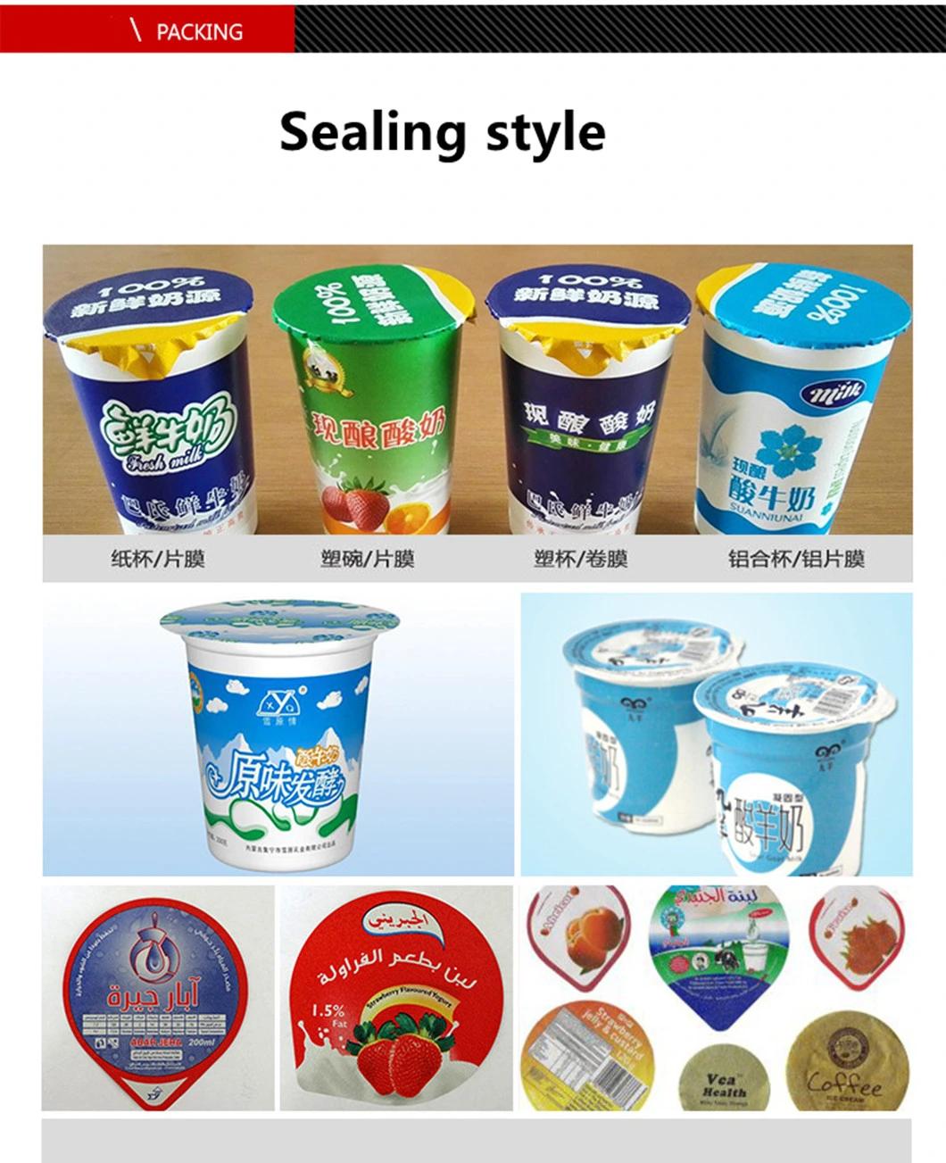High Qulaity Automatic Yogurt Water Milk Sauce Cup Filling Sealing and Lidding Machine