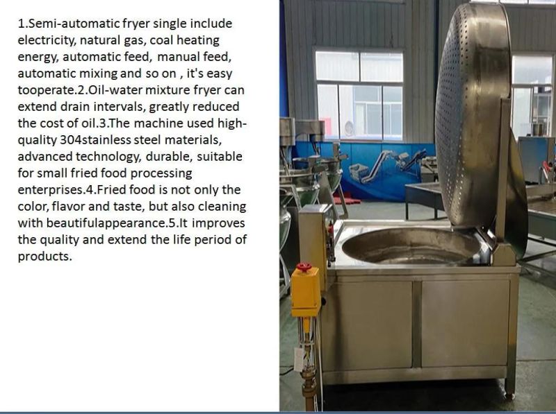 Automatic Groundnut Frying Machine Auto Gas or Electric Nuts Peanut Fryer Machinery