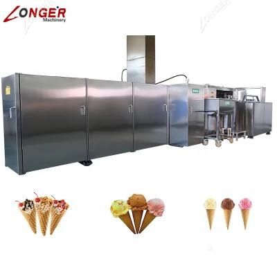 Automatic Waffle Ice Cream Cone Making Machine/Sugar Cone Baking Machine Product Line ...