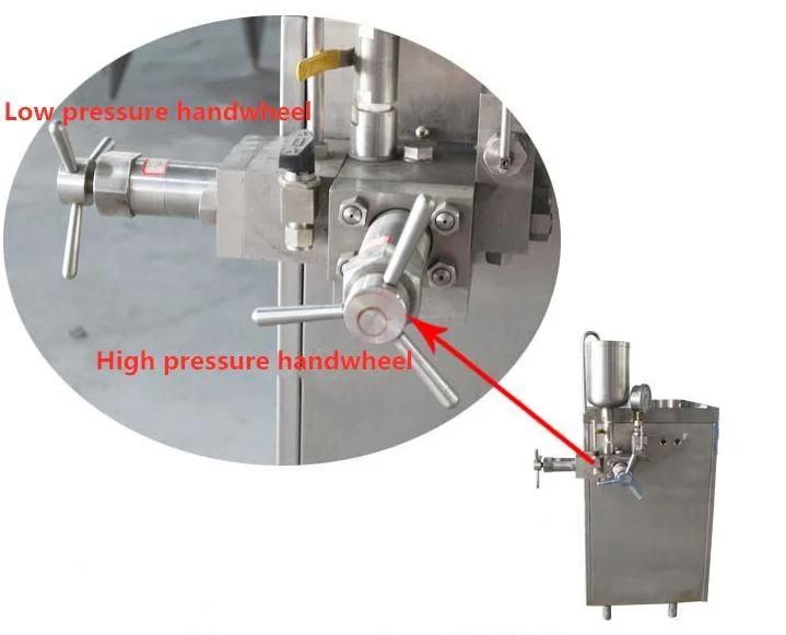 200L 500L 1000L/25MPa Lab Small High Pressure Homogenizer for Milk
