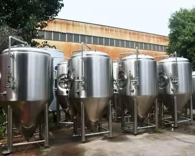 Stainessl Steel Beer Fermentation Equipment Brewing Jacketed Beer Fermenting Tank Conical