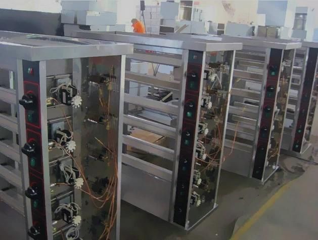 Stainless Steel 7 Burners Commercial Gas Chicken Rotisserie for Restaurant