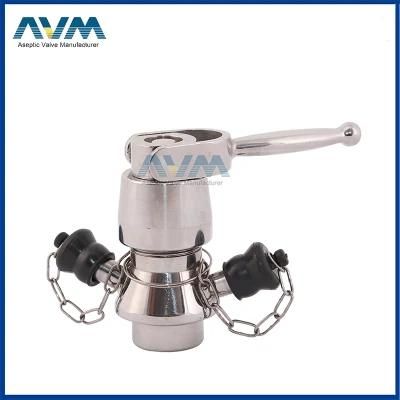 10bar Stainless Steel Manual Aseptic Flush Bottom Valve with Steam Inlet Pipe