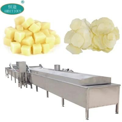 Hot Water Blanching Machinery Potato Blanching Precooking Boiling Machine