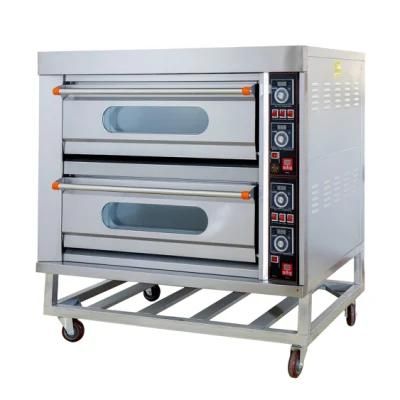 Commercial Baking Equipment 2 Deck 4 Tray Electric Oven