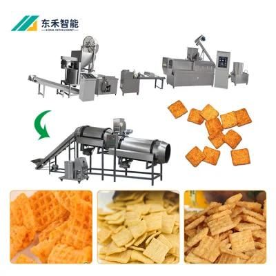 Automatic Sala Bugle Snack Production Plant Fried Wheat Flour Chips Process Line