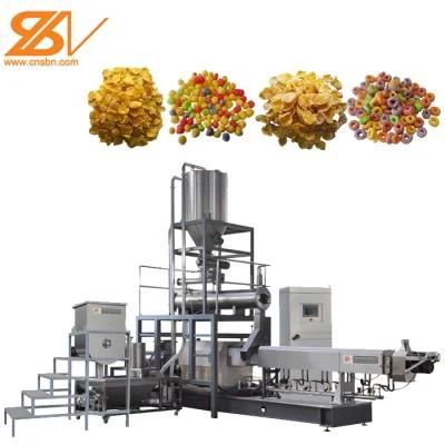 Original and Flavored Breakfast Cereals Corn Flakes Machine Extruder