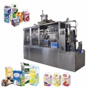 Semi Automatic Milk Juice Gable Top Carton Rooftop Box Filling Packing Machine
