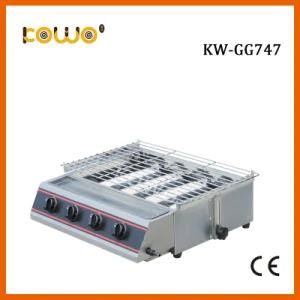 Industrial Table Counter Top Stainless Steel Smokeless Gas BBQ Grill for Sale