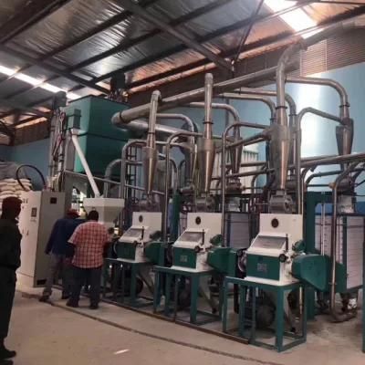 Full Automatic Maize Flour Mill Machine Running in Tanzania