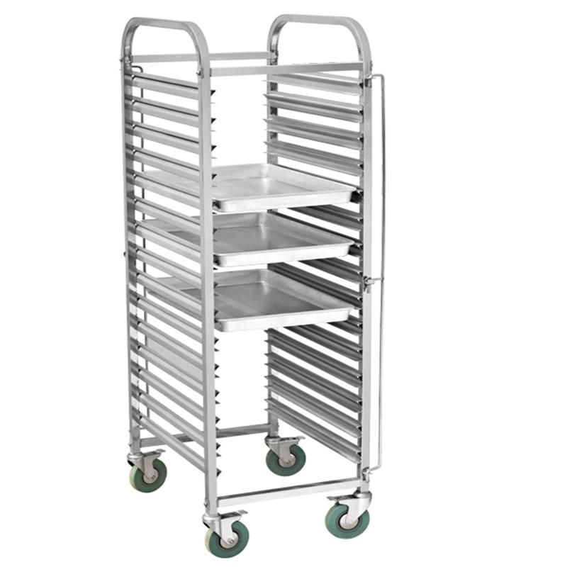 High Standard Stainless Steel Knocked-Down Baking Tray Rack Trolley