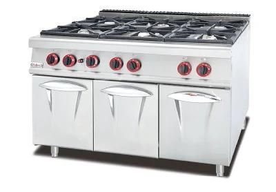 700 Series Gas Range 6 Burner Stove with Cabinet Gh-797