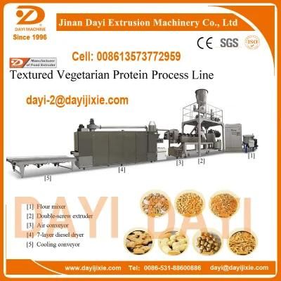 Tvp Fvp Vegetarian Soya Protein Nuggets Extruder Making Machine