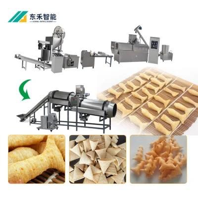 Frying Bugle Snack Food Processing Line Fried Flour Snack Food Machine