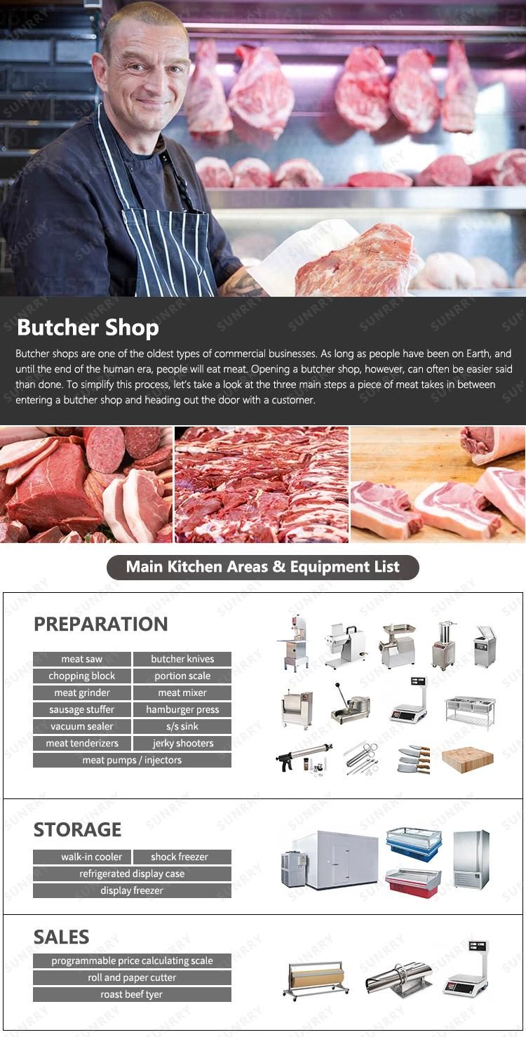 One-Stop Solution Design Butchery Knives Butchery Display Refrigertator Full Butchery Equipment for Butcher Shop