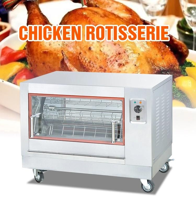 Free Standing Electric Chicken Rotsserie Shawarma Burner Machine