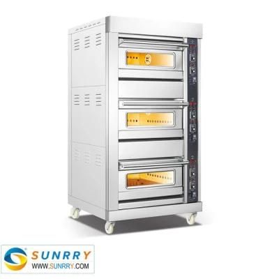 Commercial Kitchen Equipment 3 Deck Bakery Gas Bread Cake Oven